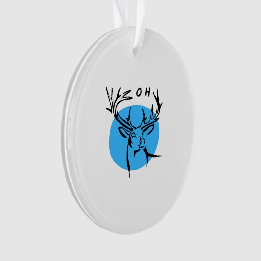 O Dear Oh Dear Blue Whimsical Aesthetic Ornament (voorkant)