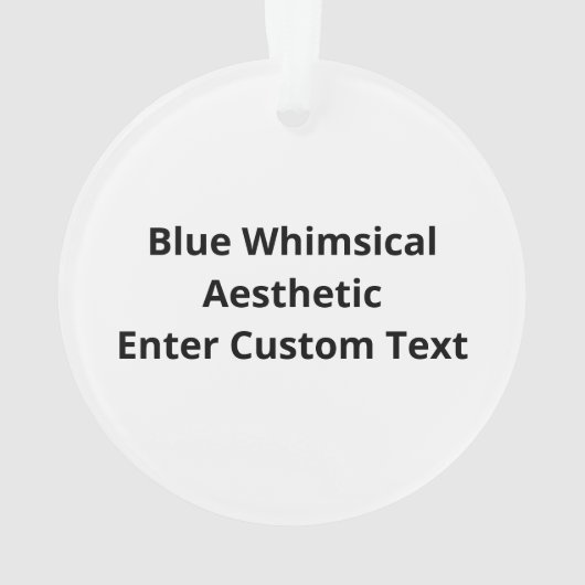 O Dear Oh Dear Blue Whimsical Aesthetic Ornament (achterkant)