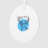 O Dear Oh Dear Blue Whimsical Aesthetic Ornament (voorkant)