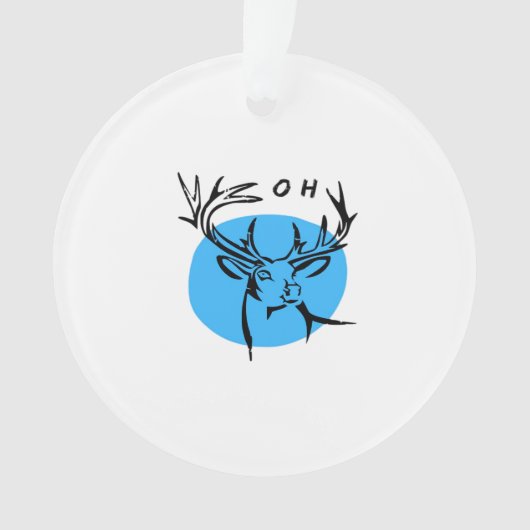 O Dear Oh Dear Blue Whimsical Aesthetic Ornament (voorkant)