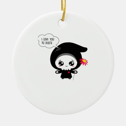 o Death - Funny Valentijnsdag Classic Keramisch Ornament (Voorkant)
