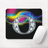 "O" Diamond Bling met Rainbow Swirl Mousepad Muismat (Met muis)
