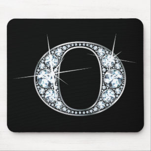"O" Diamond Bling Mousepad Muismat