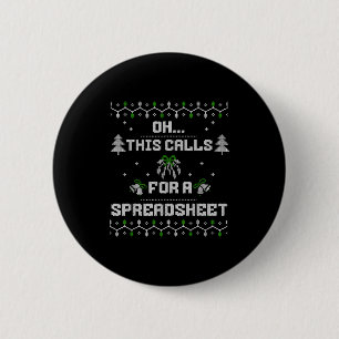 O Dit Roept Om Een Spreadsheet Lelijke Kerst Voor Ronde Button 5,7 Cm