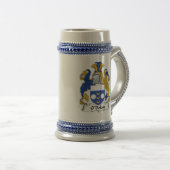 O Dolan Two Coat of Arms Stein - Family Crest Bierpul (Voorkant rechts)
