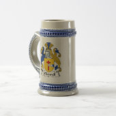 O Donnell Coat of Arms Stein - Family Crest Bierpul (Voorkant links)