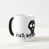 O, dood voor het decaf, hoe design? magische mok (Voorkant links)