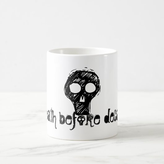 O, dood voor het decaf, hoe design? magische mok (Center)