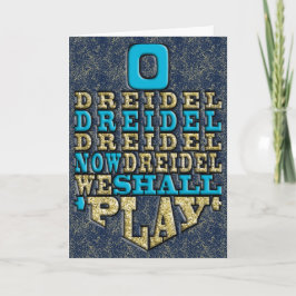 "O Dreidel" Hanukkah Kaart w Envelope