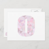 O - Driehoeken met laag poly - neutraal roze Paars Briefkaart (Voorkant / Achterkant)