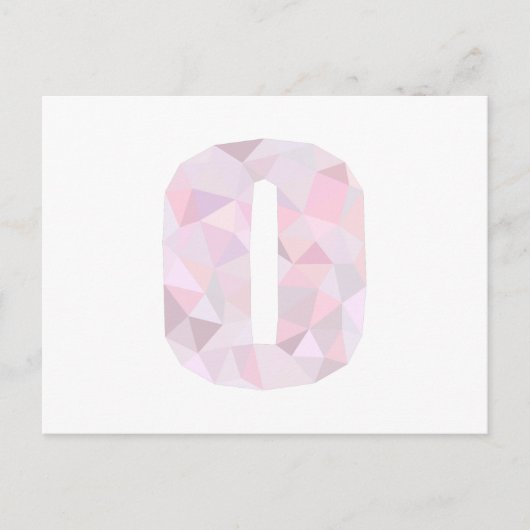 O - Driehoeken met laag poly - neutraal roze Paars Briefkaart (Voorkant)