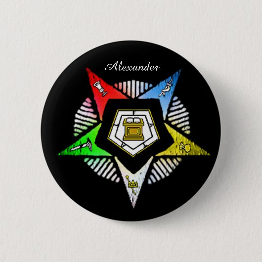 O.E.S.~ RONDE BUTTON 5,7 CM (Voorkant)