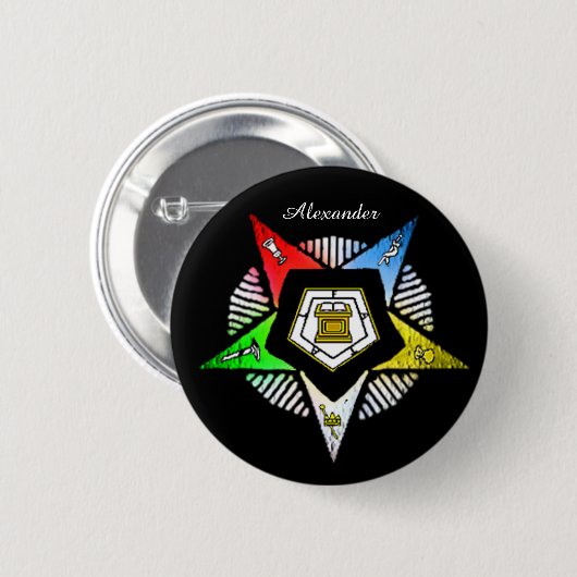 O.E.S.~ RONDE BUTTON 5,7 CM (Voorkant /achterkant)