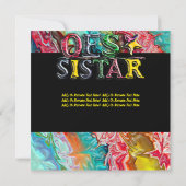 O.E.S. SISTAR KAART (Achterkant)