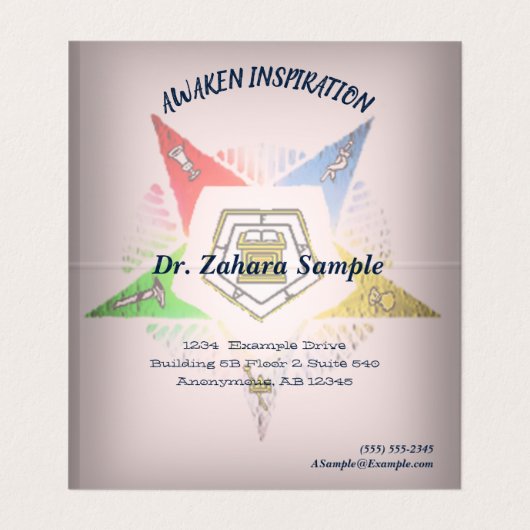 O.E.S. VISITEKAARTJE (Binnenkant ongevouwen)