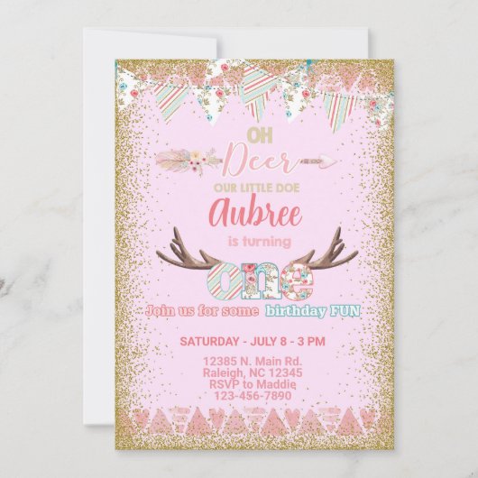 O, een uitnodiging voor het hert meisje, kleine do (Voorkant)