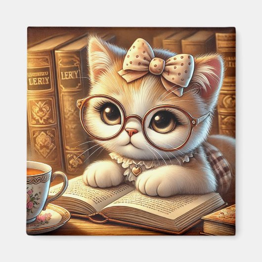 "O Encanto Felino: Guardiões de Mistérios e Carinh Magneet (Voorkant)