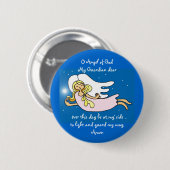 O engel van God, mijn beschermer Ronde Button 5,7 Cm (Voorkant /achterkant)
