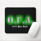 O.F.A. 100% zuiver Mousepad (zwart) Muismat (Met muis)