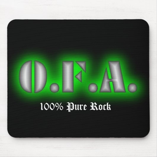 O.F.A. 100% zuiver Mousepad (zwart) Muismat (Voorkant)