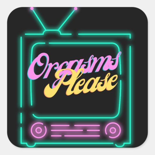 O-Face alsjeblieft Vierkante Sticker (Voorkant)