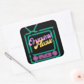 O-Face alsjeblieft Vierkante Sticker (Envelop)