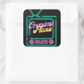 O-Face alsjeblieft Vierkante Sticker (Tas)