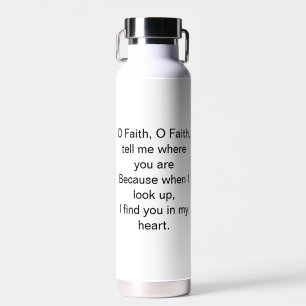 O Faith Inspirerend Citaat Waterfles