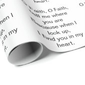 O Faith Inspirerende Quote Cadeaupapier (Rol Hoek)