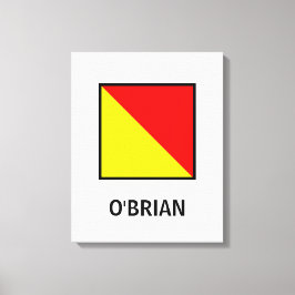 O Familienaam Nautische vlag Canvas Afdruk