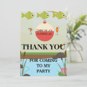 O-FISH-AL Eerste Verjaardag Bedankkaart (Staand voorkant)