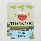 O-FISH-AL Eerste Verjaardag Bedankkaart (Voorkant / Achterkant)