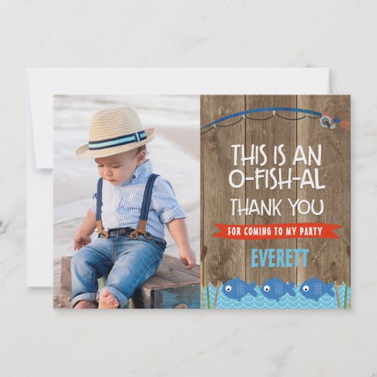 O-Fish-al Hartelijk dank voor uw fotokaart Bedankkaart (Voorkant)