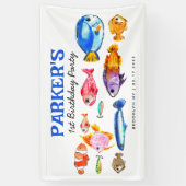 O-Fish-al Reel Fun Gevist Verjaardag Welkom Spandoek (Verticaal)