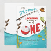 o-fish-al Vissende uitnodiging van de dag De grote (Voorkant / Achterkant)