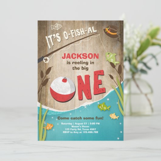 o-fish-al Viste Verjaardagsuitnodiging De grote Kaart (Staand voorkant)