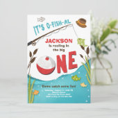 o-fish-al Viste Verjaardagsuitnodiging De grote Kaart (Staand voorkant)