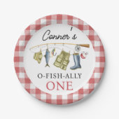  O-Fish-Ally 1e Verjaardag Papieren Bordje (Voorkant)