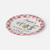  O-Fish-Ally 1e Verjaardag Papieren Bordje (Gekanteld)