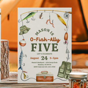 O-Fish-Ally 5 verjaardagsuitnodiging Kaart