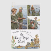 O-Fish-Ally De Beste Papa | 3 foto Gevist handdoek (Voorkant)