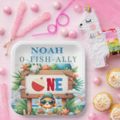 O-Fish-Ally De Grote Vist Verjaardag Papieren Bordje (Feest)
