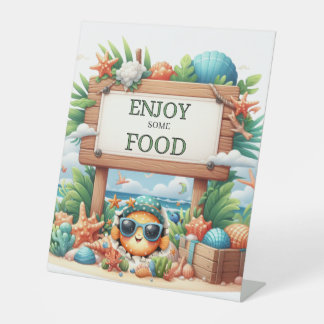O-Fish-Ally De Grote Vist Verjaardag Reclamebord Met Voetstuk