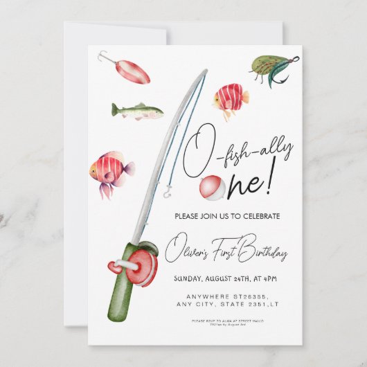 O Fish Ally Een 1e verjaardag Kaart (Voorkant)