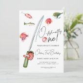 O Fish Ally Een 1e verjaardag Kaart (Staand voorkant)