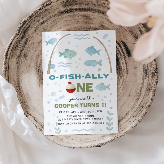 O-Fish-Ally Een 1e Verjaardag Kaart