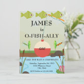 O-Fish-Ally Een 1e verjaardagsfeestje Kaart (Staand voorkant)