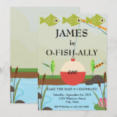 O-Fish-Ally Een 1e verjaardagsfeestje Kaart (Voorkant / Achterkant)