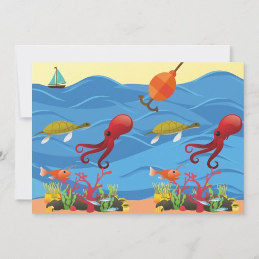 O-Fish-ally één foto bedankkaart (Achterkant)