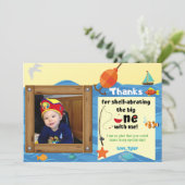 O-Fish-ally Eén Foto Bedankt Kaart (Staand voorkant)